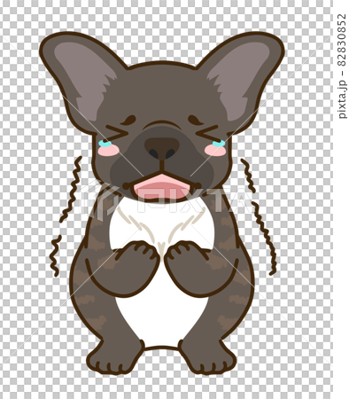 Frightened French Bulldog (Brindle) 82830852