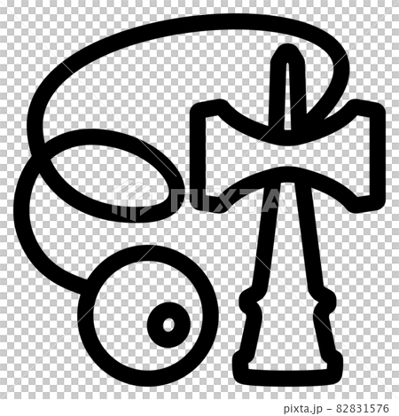 けん玉 線画 ベクターイラストのイラスト素材 1576 けん玉 線画 ベクターイラストのイラスト素材 1576