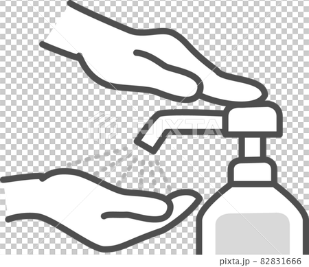 手指消毒　コロナウイルス風邪インフルエンザ予防・対策 82831666