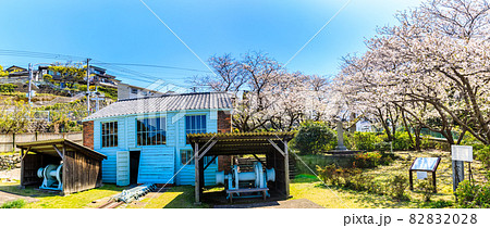 小菅修船場跡の桜 世界文化遺産 パノラマ 【長崎市】 小菅修船場跡の桜 世界文化遺産 パノラマ 【長崎市】 82832028