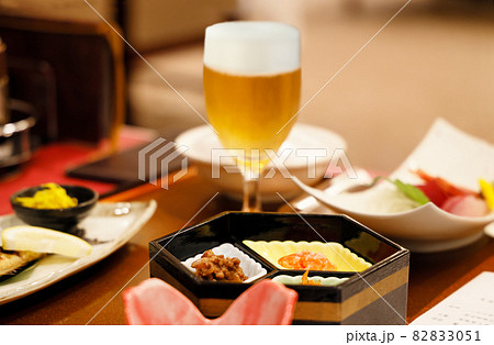 ホテルの夕食で出る日本料理 82833051