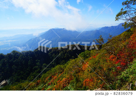 妙高山　燕温泉コース　九合目付近から見る黒姫山方面 82836079