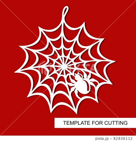 Decoration for Halloween - Spiderweb. Template for laser cutting, wood carving, paper cut and printing. Vector illustration. Decoration for Halloween - Spiderweb. Template for laser cutting, wood carving, paper cut and printing. Vector illustration. 82836112