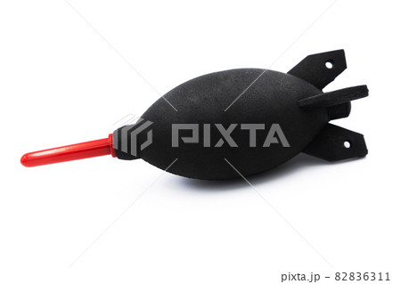 Closed up air blower for camera cleaning use isolated on white background 82836311