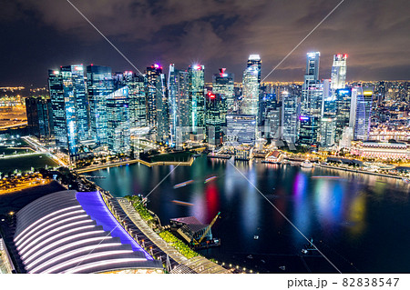 シンガポール　夜景俯瞰 82838547