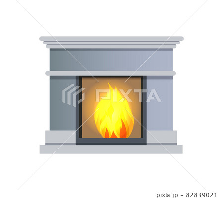 Fireplace Made of Stone Object Vector Illustration Fireplace Made of Stone Object Vector Illustration 82839021
