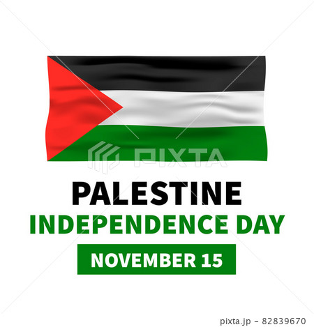 Palestine Independence Day typography poster,. National holiday celebrated on November 15. Vector template for banner, greeting card, flyer, etc Palestine Independence Day typography poster,. National holiday celebrated on November 15. Vector template for banner, greeting card, flyer, etc 82839670