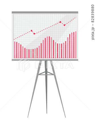 Graphic Composed of Bars and Curve on Big Screen Graphic Composed of Bars and Curve on Big Screen 82839880