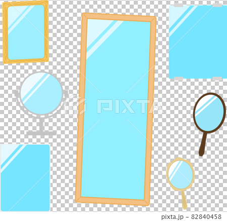 いろいろな鏡のイラストセット いろいろな鏡のイラストセット 82840458