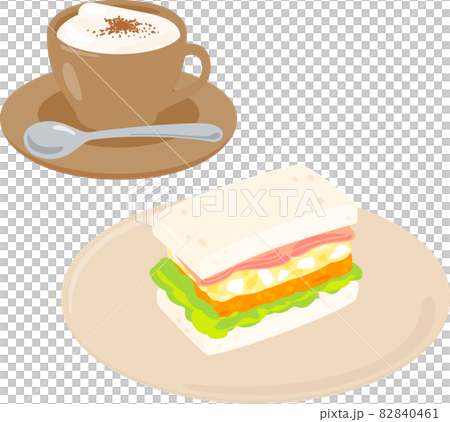 具がたくさん入ったサンドイッチ 82840461