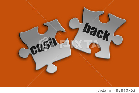 Cash back word on white puzzle 82840753