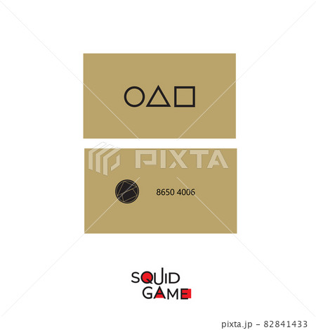 Squid Game Card visit Design with Game symbol Squid Game Card visit Design with Game symbol 82841433