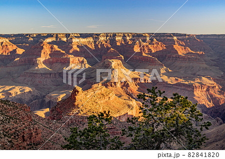 赤く染まる夕方のグランドキャニオン 82841820