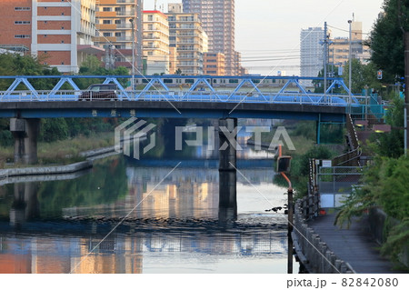 横十間川と旅所橋 (江東区) 横十間川と旅所橋 (江東区) 82842080