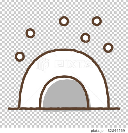 かわいい手描き風かまくらのアイコン　 82844269