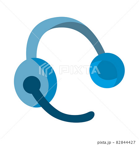 Headphones isolated blue cartoon flat headset vector drawing Headphones isolated blue cartoon flat headset vector drawing 82844427