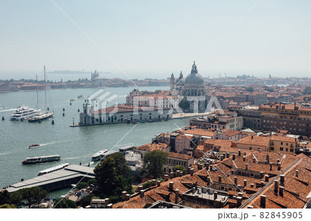 Panoramic view of Venice city and Basilica di Santa Maria della Salute Panoramic view of Venice city and Basilica di Santa Maria della Salute 82845905
