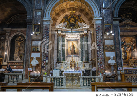 Panoramic view of interior of Sant'Andrea delle Fratte Panoramic view of interior of Sant'Andrea delle Fratte 82846259