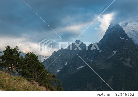 Closeup mountains and forest scenes in national park Caucasus, Russia 82846952