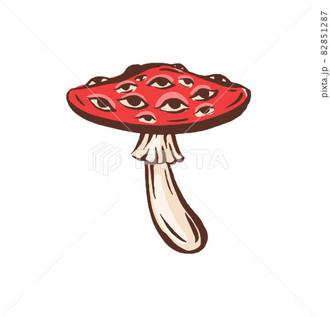Amanita muscaria poison toxic mushroom illustration Amanita muscaria poison toxic mushroom illustration 82851287