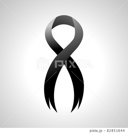 Vector Black Ribbon Mourning Sign Stock Illustrations – 896 Vector