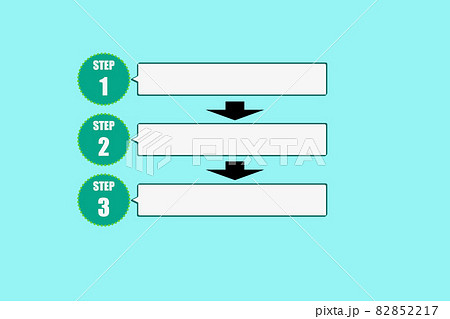 3ステップのイラスト素材