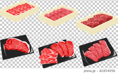 牛肉イラスト セットのイラスト素材