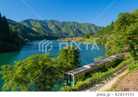 只見川と只見線 只見川と只見線 82854555