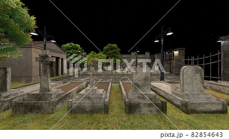 墓地のイラスト素材