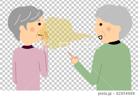 Senior woman with bad breath Conversation Senior woman with bad breath Conversation 82854989