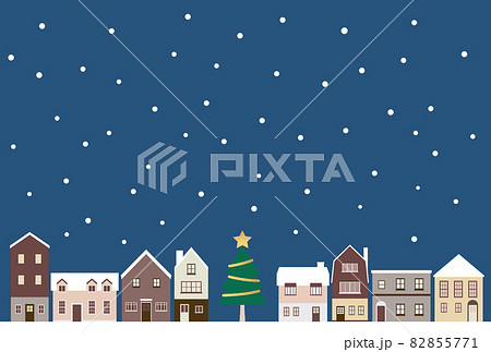 背景素材_クリスマスの街並み 背景素材_クリスマスの街並み 82855771