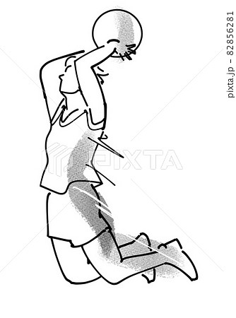 バスケットボール ダンクシュートのイラスト素材 バスケットボール ダンクシュートのイラスト素材