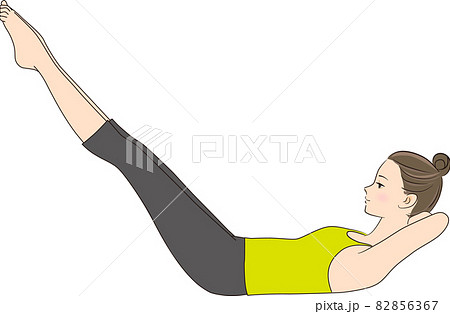 Pilates Pose Illustrationside Kick Front Back Stock Illustration - Download  Image Now - Abdominal Muscle, Adult, Adults Only - iStock