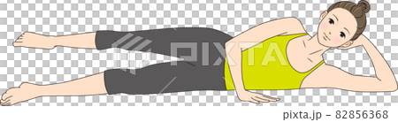 普拉提，姿勢圖，側踢前後 82856368