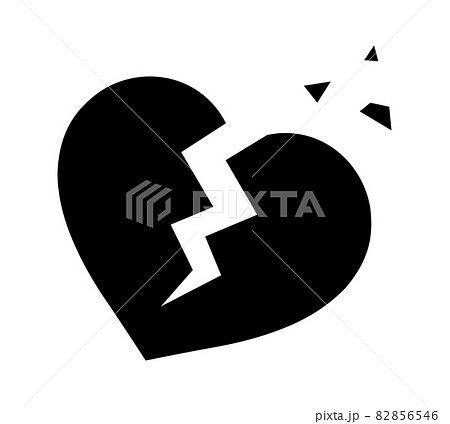 割れるハート 82856546