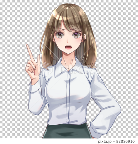 指差しポーズ女性表情差分怒り.png 82856910