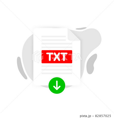 Download TXT icon file with label on white background. Downloading document concept. Vector illustration. Download TXT icon file with label on white background. Downloading document concept. Vector illustration. 82857025
