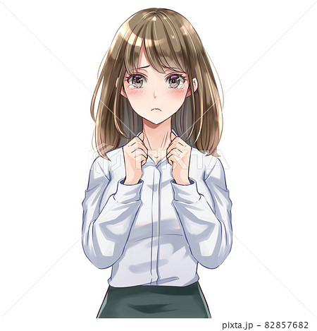 ぴえんポーズ女性表情差分 かなしみ Pngのイラスト素材 8576