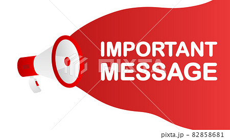Important Message Banner Template Marketing のイラスト素材