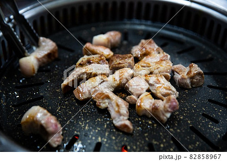 Grilled pork with salt, pork, Korean traditional food, Grilled pork with salt, pork, Korean traditional food, 82858967