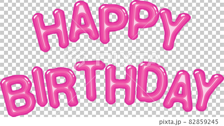 Aluminum balloon birthday pink 82859245