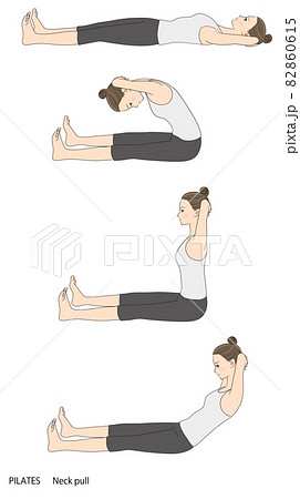 Pilates sequence, Criss cross - Stock Illustration [82860618] - PIXTA