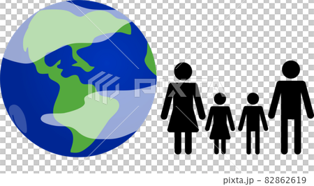 Image illustration of the earth and population 82862619
