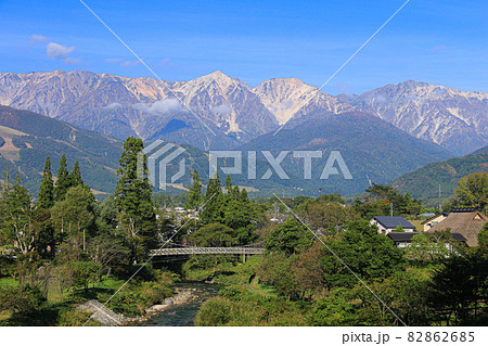 長野白馬村 大手公園からの北アルプス 白馬三山の絶景 長野白馬村 大手公園からの北アルプス 白馬三山の絶景 82862685