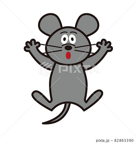 ねずみがびっくりのイラスト素材 [82863390] - PIXTA