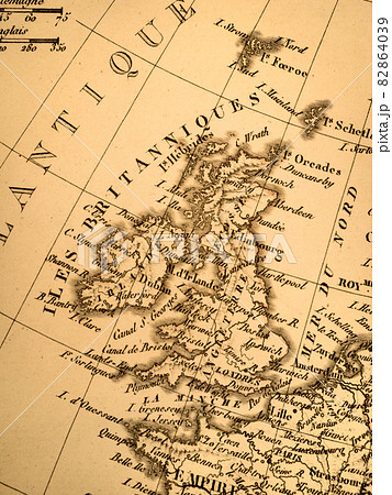 アンティークの古地図 イギリスの写真素材 [82864039] - PIXTA