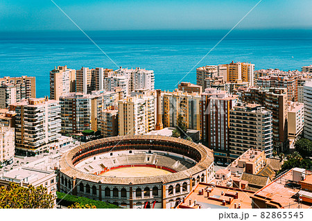 Malaga, Spain. Plaza de Toros de Ronda - bullring. La Malagueta is the bullring. 82865545