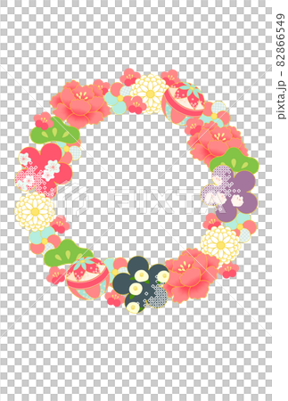 Japanese style flower frame Japanese style flower frame 82866549