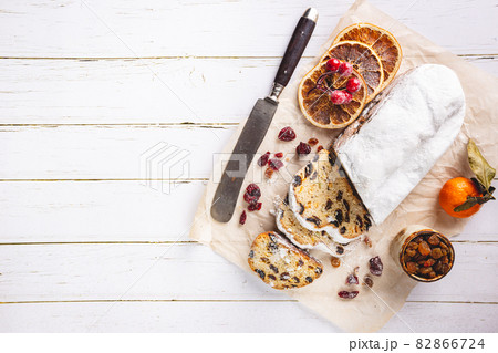 Traditional Christmas Stollen. Traditional Christmas Stollen. 82866724