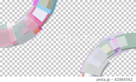 CG background material: Rectangle arranged in a circle 82868562